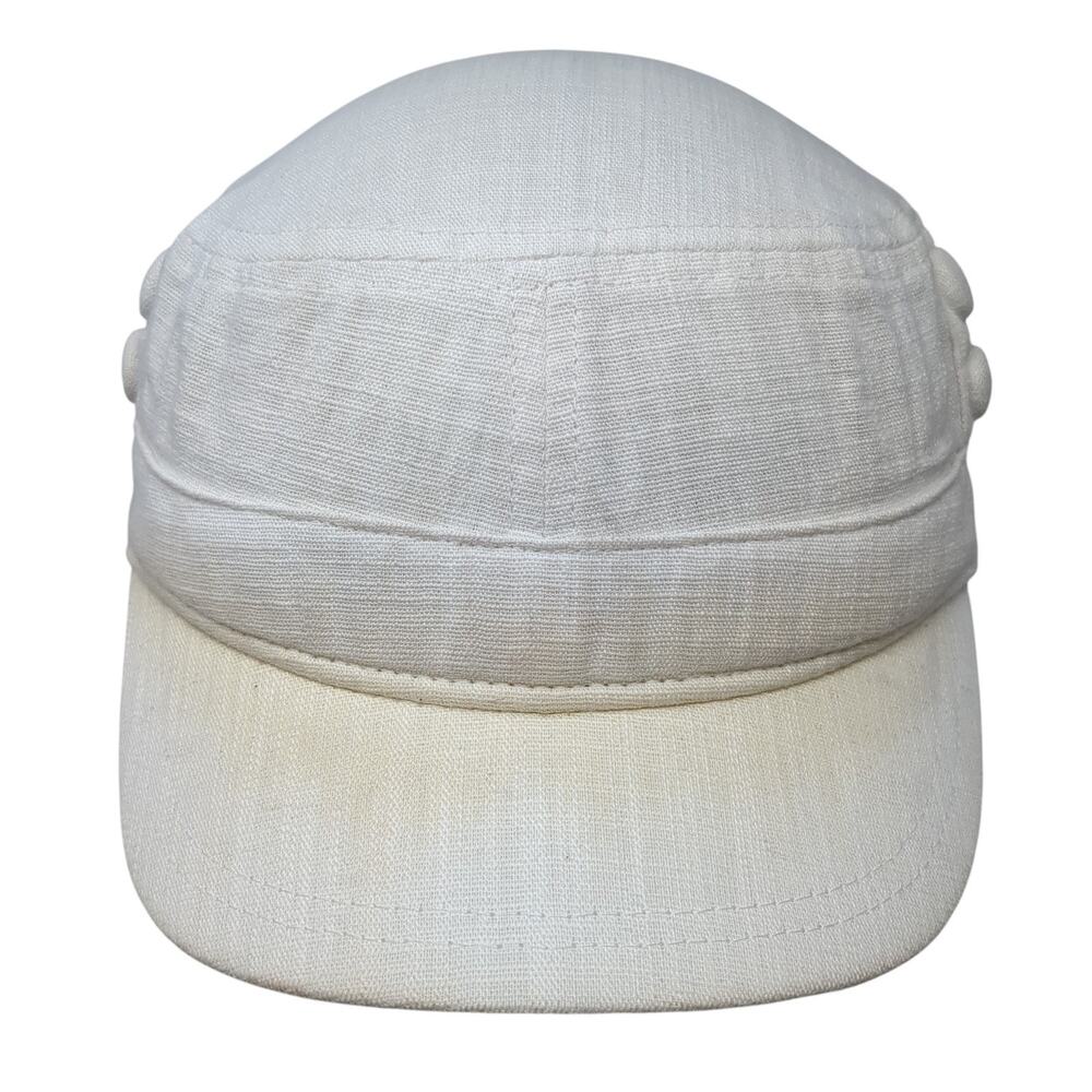 Unbranded Cadet Army Cap White One Size Stretchable Buttons Blank